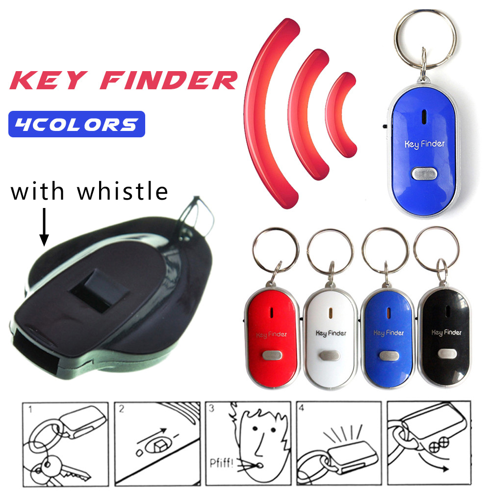 TCT LED Mini Anti-lost Key Finder with Whistle Sound Control Induction Senile Child Anti-lost Locator Tracker Key Finder