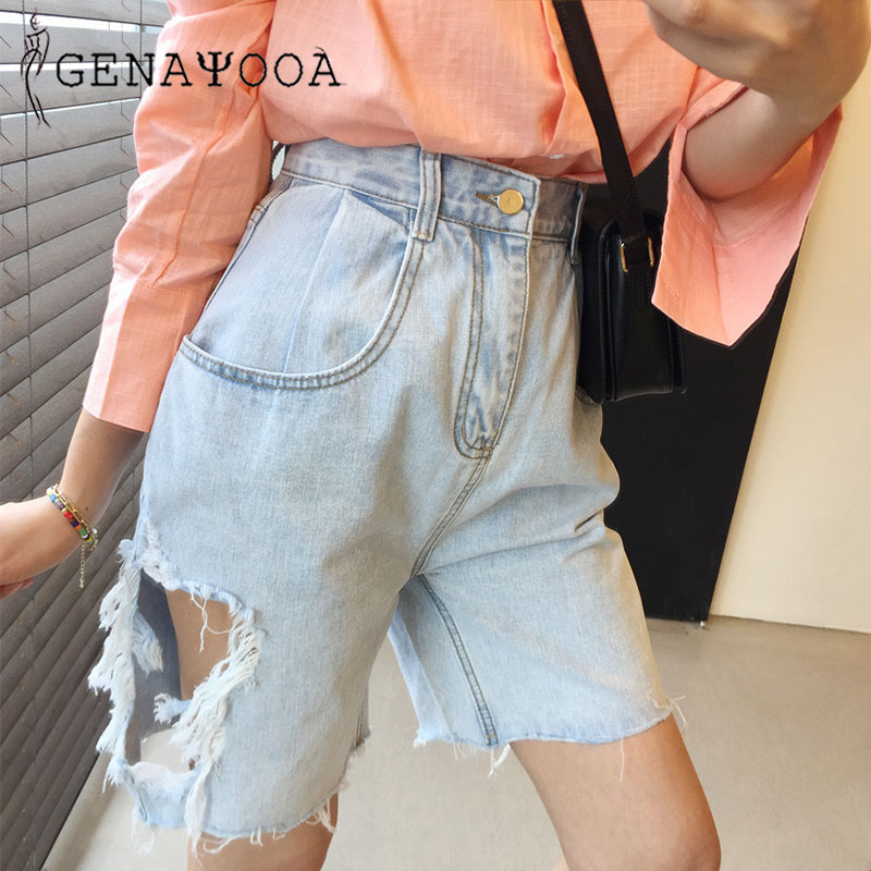 Genayooa Cool Streetwear Denim Shorts For Women Shorts 2020 Summer Korean Fashion Hole Women Jeans Denim High Waist, Blue
Genayooa Cool Streetwear Denim Shorts For Women Shorts 2020 Summer Korean Fashion Hole Women Jeans Denim High Waist, Blue