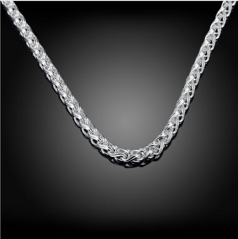 christmas gift Screwing ring necklace Men sterling silver plate necklace STSN083,fashion 925 silver Chains necklace factory direct sale