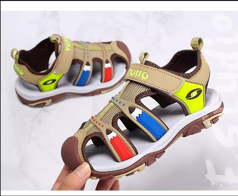 Children's Sandals Boys Outdoor Sport Closed-Toe Shoes Kids Summer Beach Breathable Water Shoes