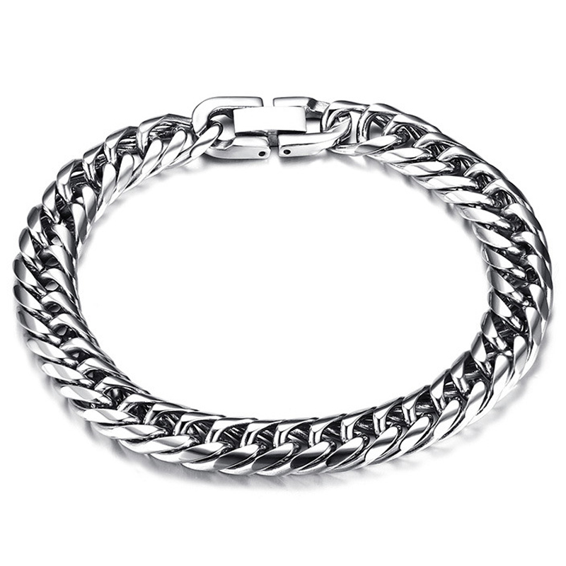 silver bracelets mens stainless steel chain on hand for man charm cuban link chains bracelet man accessories gifts for men punk
silver bracelets mens stainless steel chain on hand for man charm cuban link chains bracelet man accessories gifts for men punk