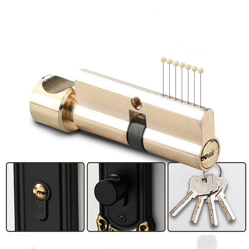 aluminum alloy interior door handle lock European bedroom door locks