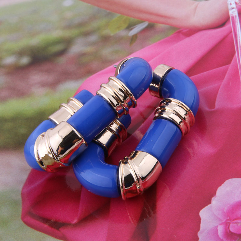 Charm NeeFuWoFu Hoop Earrings Ear Ring Gold Resin Earring For Women De Mujer Metal Boucles Oorbellen