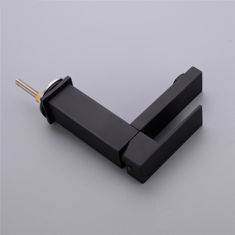 Bathroom Faucet Solid Brass Electroplating Black Basin Faucet Cold and Hot Water Mixer Single Handle Square Tap