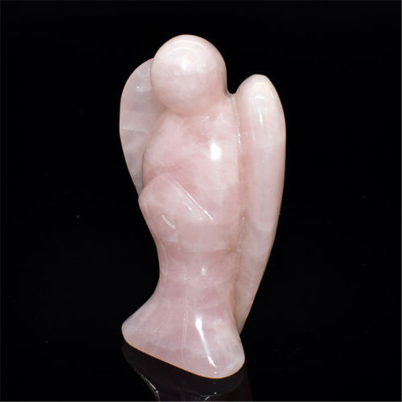 Aicsrad Angel Crystal Ornament Sandstone Artificial Stone Jade Carving Healing Gemstone Mascot Good Lucky Angel Figurine Decor C19021601