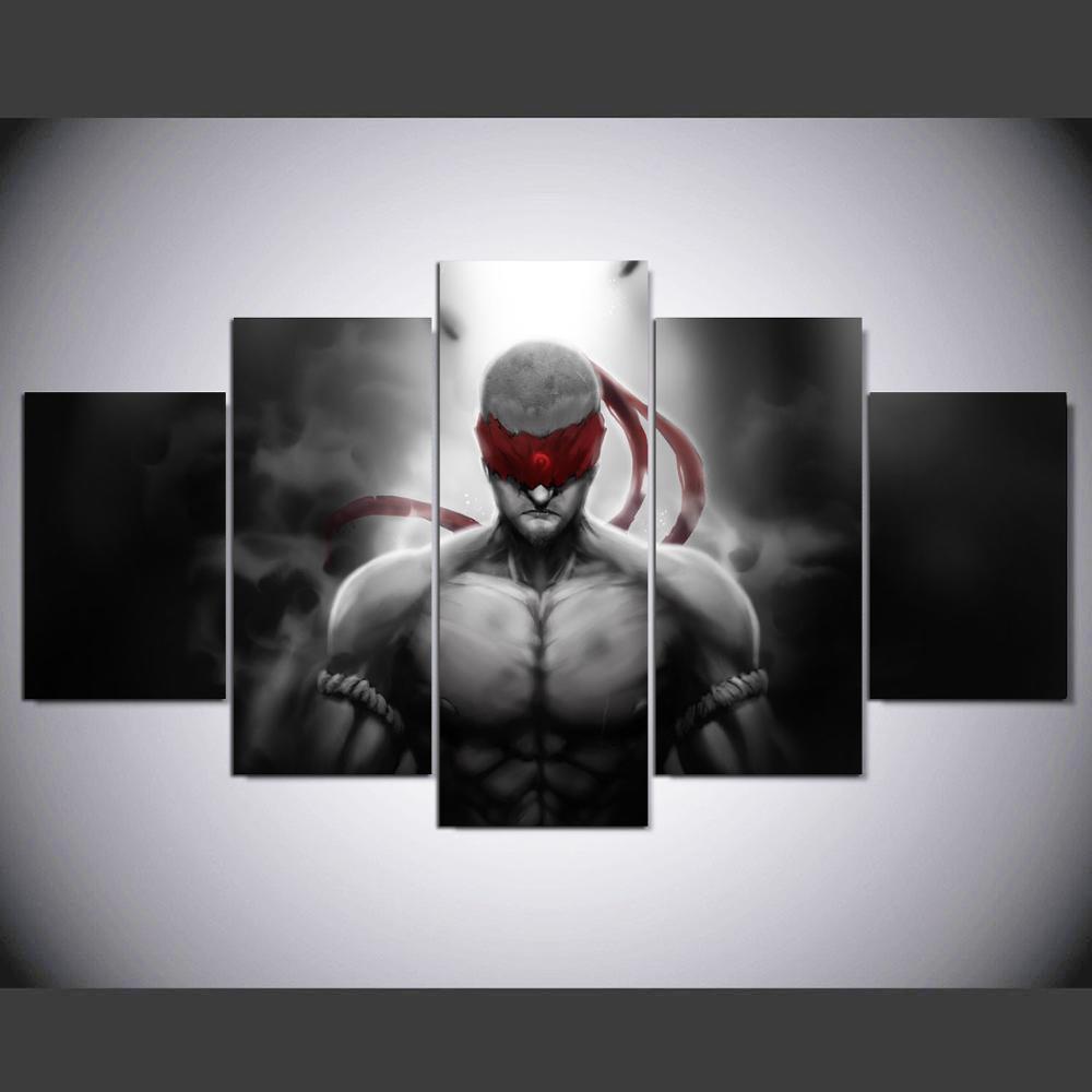 Canvas Painting Living Room Wall 5 Panels Strong Man Poster Frames In Modular Printed No Frame