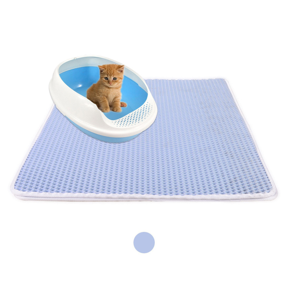 30x30cm Newest Grey Cat Litter Mat Double Layer Cats Litter Trapper Foldable Pad Protect Floor Carpet Light Weight Pet Dog Mats