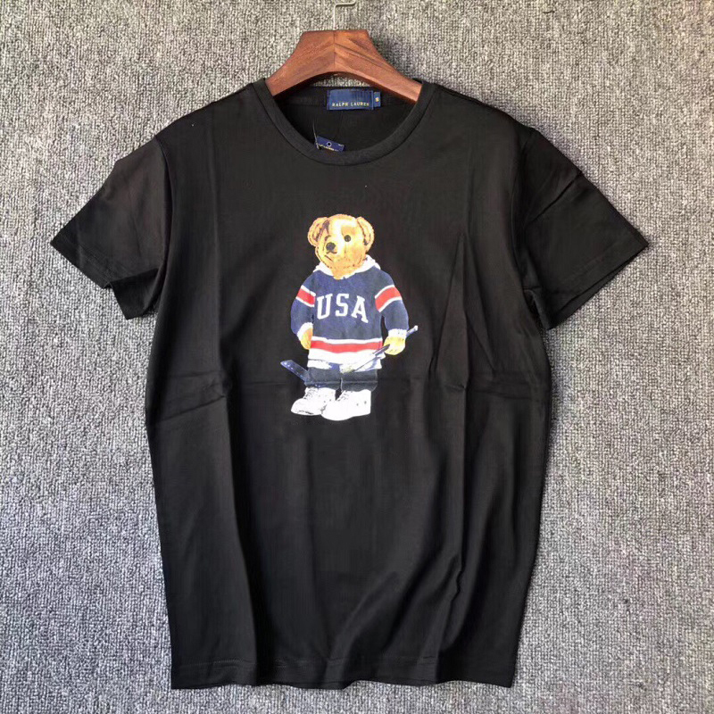 High quality 100% cotton black short sleeve casual loose funny cool t shirts for men with USA bear pattern, White;black
High quality 100% cotton black short sleeve casual loose funny cool t shirts for men with USA bear pattern, White;black