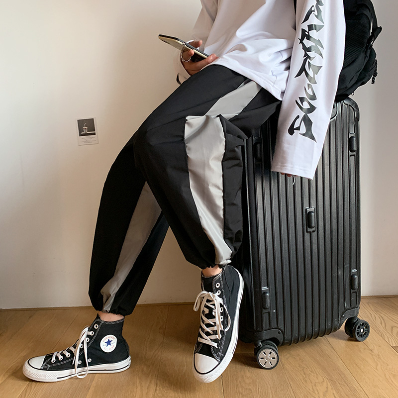 Harajuku style autumn color matching casual pants Korean style loose straight leggings fashionable all-match ulzzang pants men, Black
Harajuku style autumn color matching casual pants Korean style loose straight leggings fashionable all-match ulzzang pants men, Black