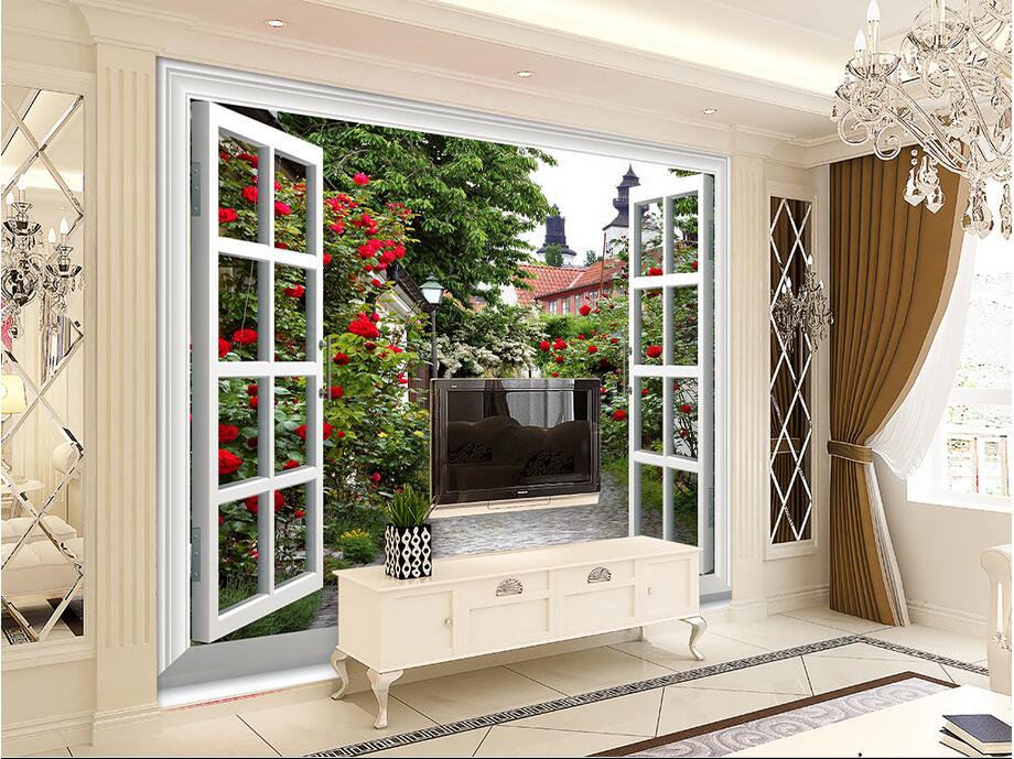 WDBH 3d wallpaper custom photo mural Outside the window, the European-style street flower Home decor 3d wall muals wall paper for walls 3 d, Non-woven
WDBH 3d wallpaper custom photo mural Outside the window, the European-style street flower Home decor 3d wall muals wall paper for walls 3 d, Non-woven