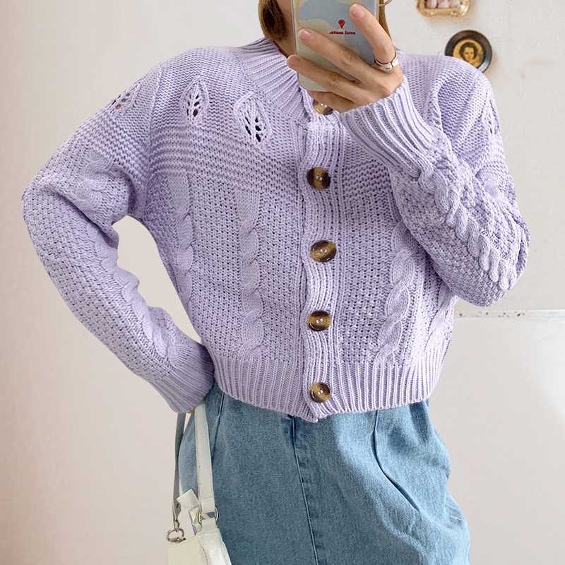 Hollow Cardigan Women sweaters 2019 Autumn Winter short Korean chic retro Sweaters Knitted female cardigan elegant coat, Black
Hollow Cardigan Women sweaters 2019 Autumn Winter short Korean chic retro Sweaters Knitted female cardigan elegant coat, Black