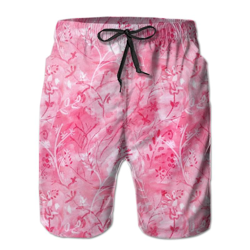 Men Beach Shorts Quick-drying Men Swimming Trunks Pink Botanical Swimwear Swimsuit Beachwear Beach Bathing Shorts, White
Men Beach Shorts Quick-drying Men Swimming Trunks Pink Botanical Swimwear Swimsuit Beachwear Beach Bathing Shorts, White