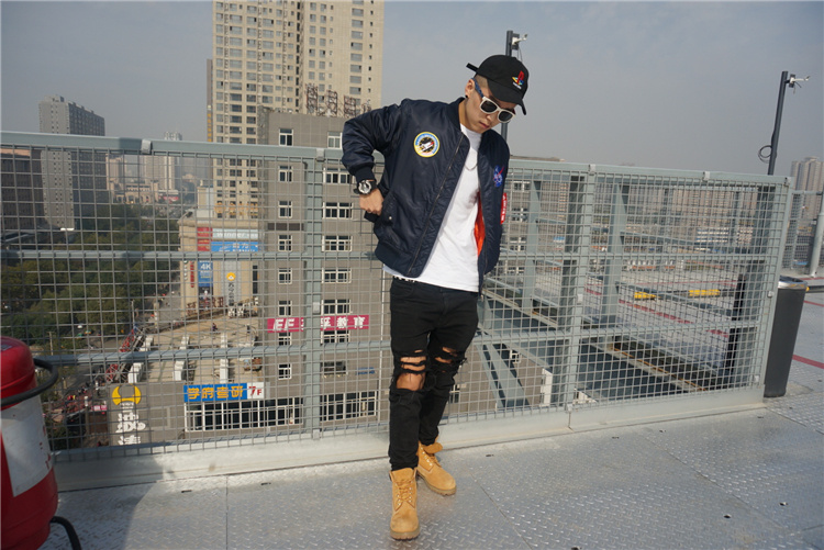 Fashion- Men MA1 Bomber Jackets Spring Autumn Flight Pilot Jacket Coat Embroidery Baseball Coats