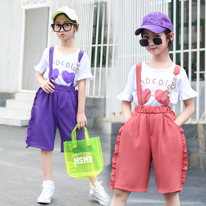 Set Of Clothes for Teen Girls Purple Pants with Shoulder Straps+Love Heart Top Tee Shirt 2 Pieces for Teens Fashion Clothes Set, Black
Set Of Clothes for Teen Girls Purple Pants with Shoulder Straps+Love Heart Top Tee Shirt 2 Pieces for Teens Fashion Clothes Set, Black