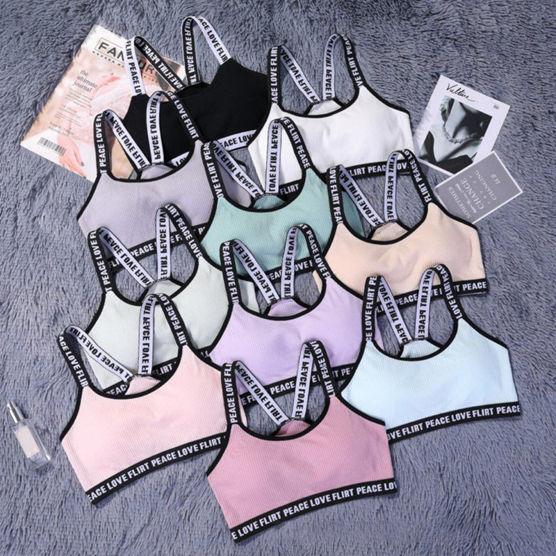 Women Sexy Cotton BraWide Shoulder Strap Stretch Bra Knitted Letter Printing Bras, Green
Women Sexy Cotton BraWide Shoulder Strap Stretch Bra Knitted Letter Printing Bras, Green