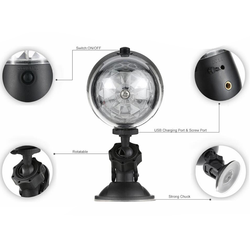 Portable Laser Stage Lights RGB Disco Ball Party Lights Mini DJ Laser for Christmas Party Home Wedding Club Projector