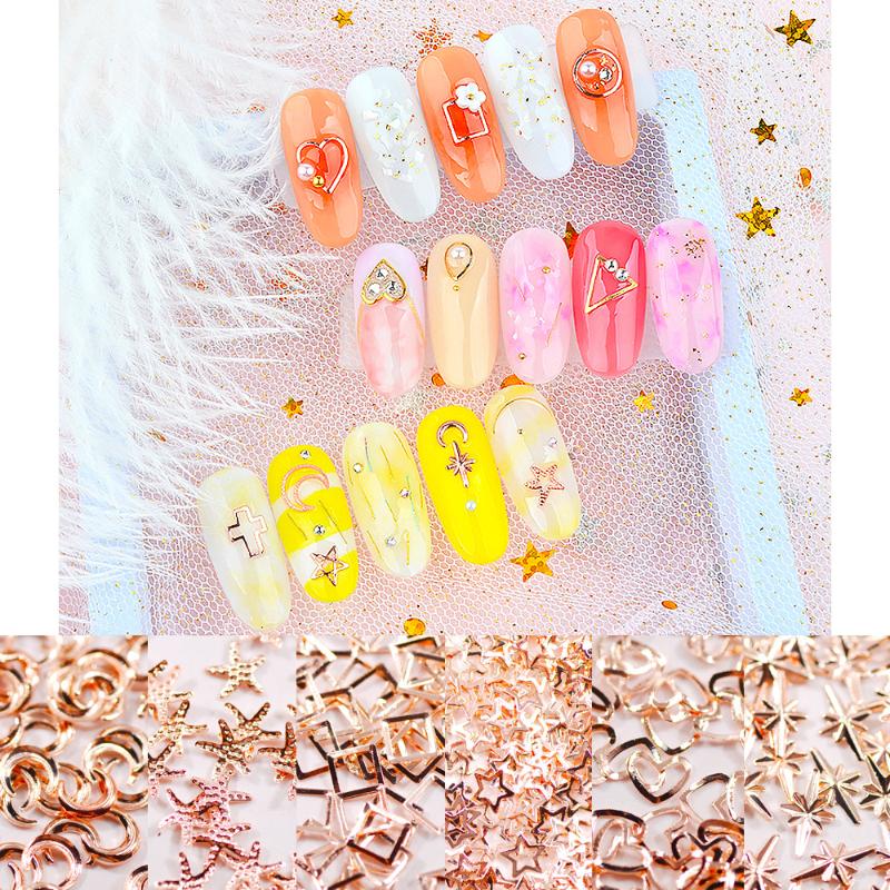 High Quality New Nail Metal Hollow Sequins Rose Gold Pentagram Love Heart Multiple Size Rivets DIY Nail Decoration
High Quality New Nail Metal Hollow Sequins Rose Gold Pentagram Love Heart Multiple Size Rivets DIY Nail Decoration