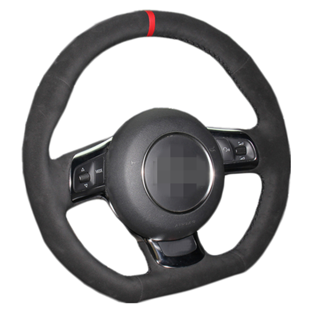 Black Suede DIY Hand stitched Car Steering Wheel Cover for Audi TT 2008-2013
Black Suede DIY Hand stitched Car Steering Wheel Cover for Audi TT 2008-2013