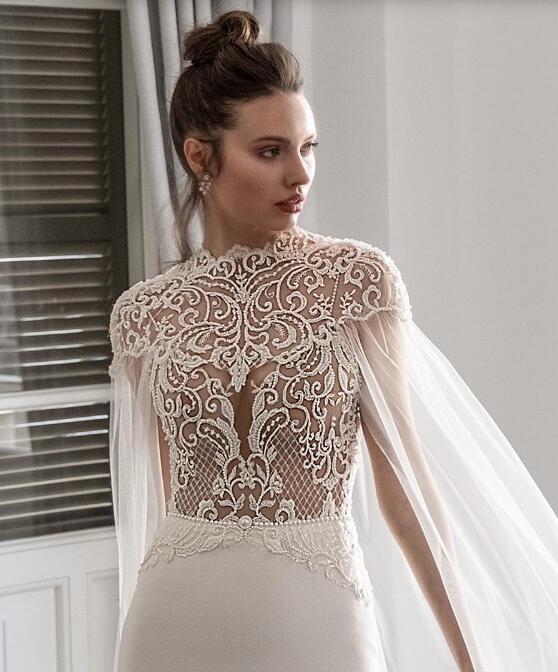 julie vino beach wedding dresses with wrap spaghetti straps lace applique boho mermaid bridal gowns backless beaded vestido de novia