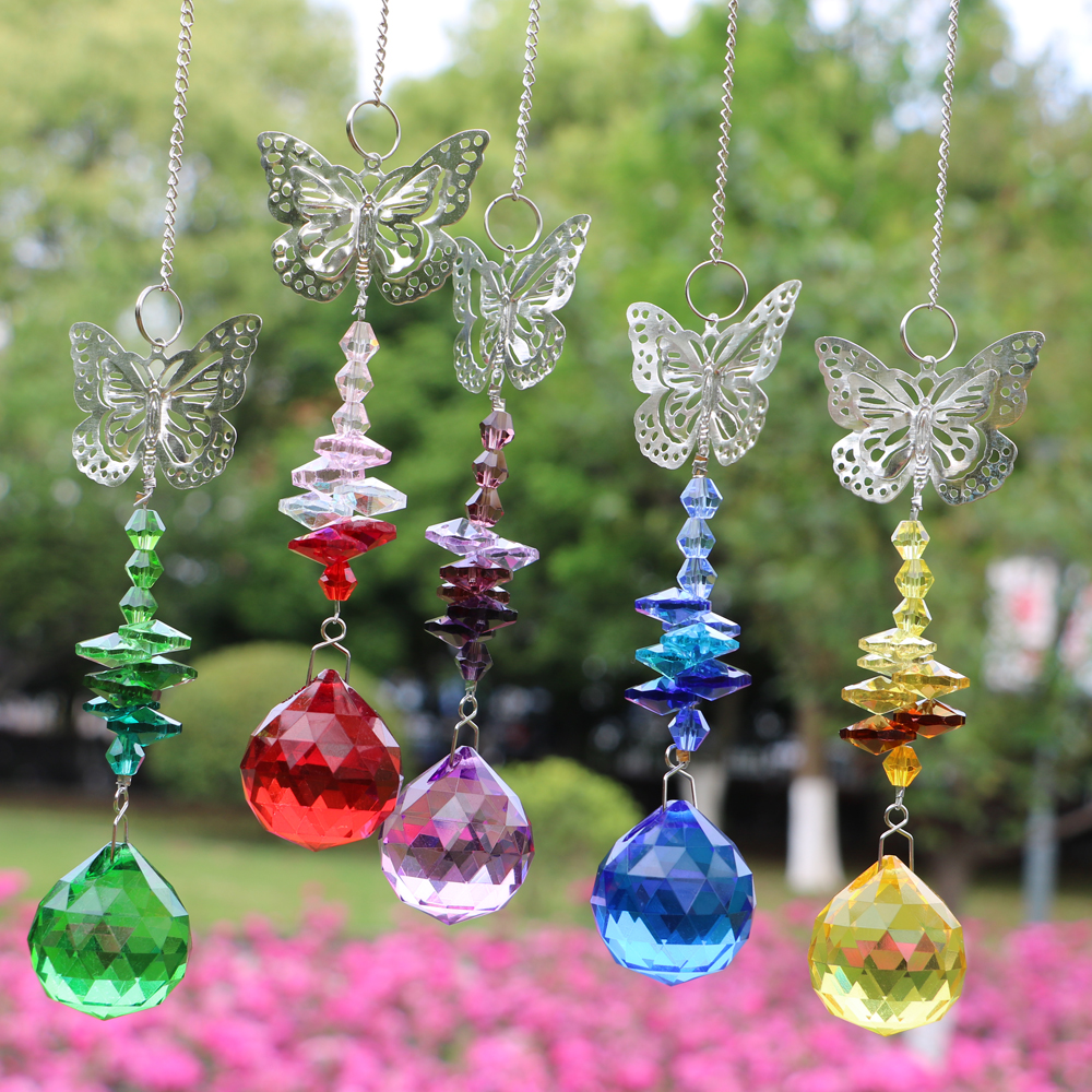5PCS Rainbow Suncatcher 20mm Crystal Ball Prisms Pendant Hanging Butterfly Prism Pendants Home Wedding Decoration WQM163
5PCS Rainbow Suncatcher 20mm Crystal Ball Prisms Pendant Hanging Butterfly Prism Pendants Home Wedding Decoration WQM163