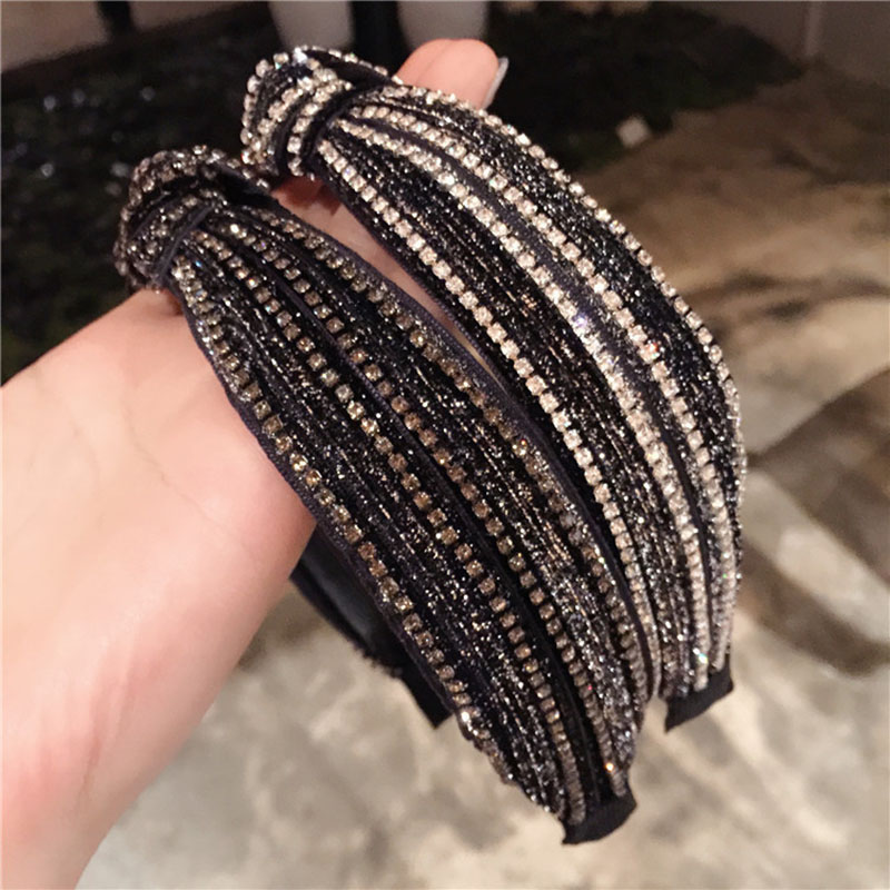 Luxury Rhinestone Party Hair Bands Fashion Simple Style Girl Headbands Designer Women Hairband for Night Club
