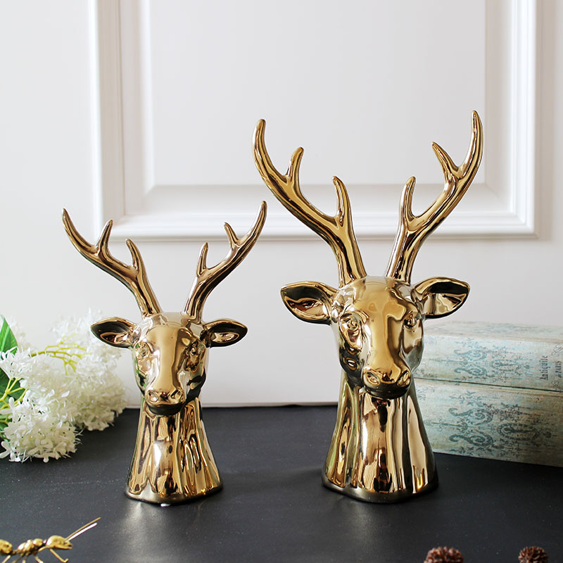 Nordic Gold Deer Head Figurine Ceramic For Home Decoration Office Bar Dining Table Living Room Accessories Collectible Art Piece
Nordic Gold Deer Head Figurine Ceramic For Home Decoration Office Bar Dining Table Living Room Accessories Collectible Art Piece