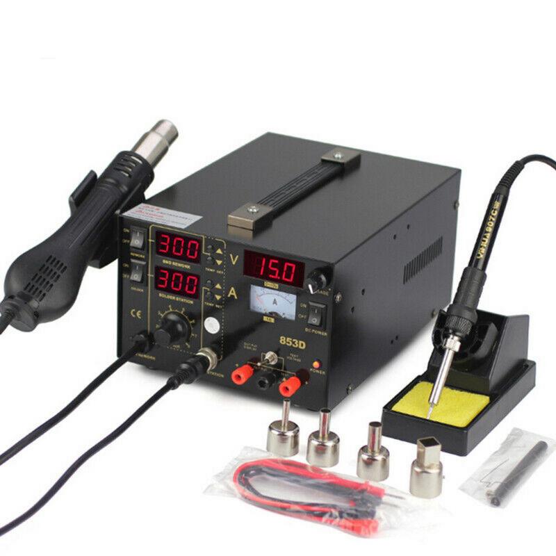 110V/220V Soldering Station LED Welding Machine Digital Solder Iron Desoldering Station BGA Rework Solder Hot Air Gun
110V/220V Soldering Station LED Welding Machine Digital Solder Iron Desoldering Station BGA Rework Solder Hot Air Gun