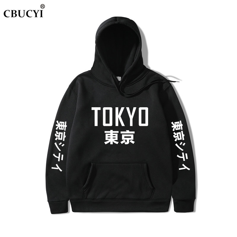 2019 New Arrival Japan Harajuku Hoodies Tokyo City Printing Pullover Sweatshirt Hip Hop Streetwear Men/Women Hooded Sweatshir Y191030