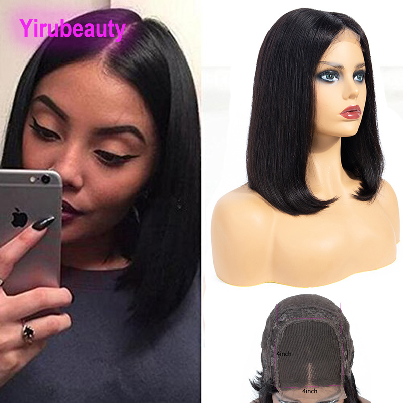 Brazilian Virgin Hair 4*4 Lace Wig Straight Bob Wigs Adjustable band 10-18inch 4*4 Lace Front Wig Natural Color
Brazilian Virgin Hair 4*4 Lace Wig Straight Bob Wigs Adjustable band 10-18inch 4*4 Lace Front Wig Natural Color