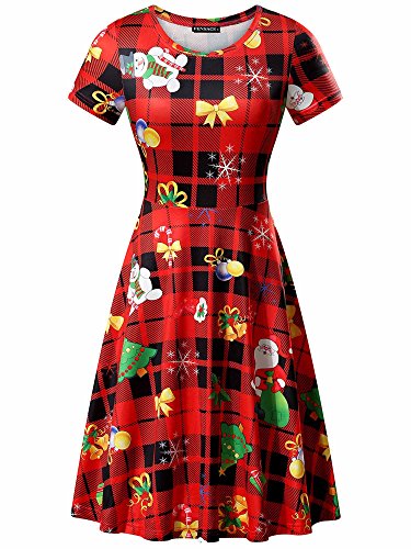 Casual Dresses FENSACE Christmas Dress Womens Santa Claus Printed Gifts Xmas, Gingerbread red
Casual Dresses FENSACE Christmas Dress Womens Santa Claus Printed Gifts Xmas, Gingerbread red
