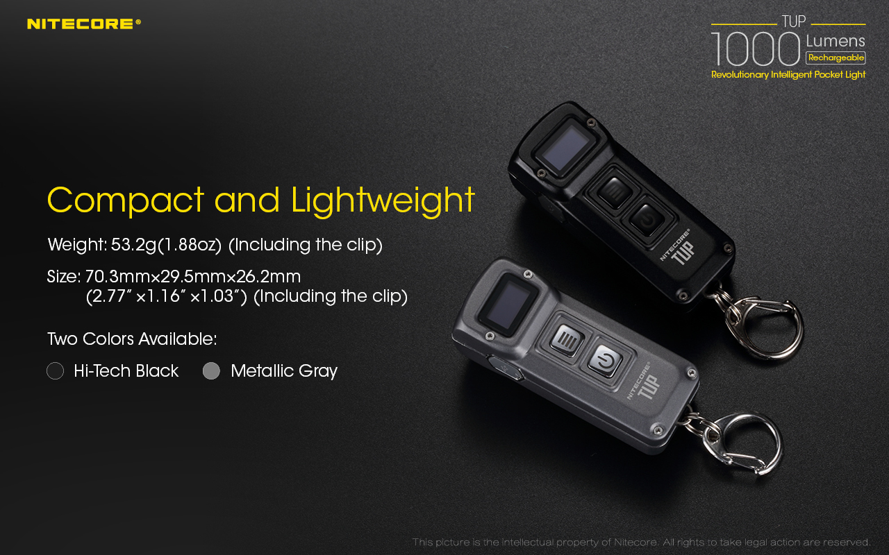 NITECORE TUP MINI Flashlight CREE XP-L HD V6 max 1000 LM beam distance 180M Revolutionary Intelligent EDC Torch USB Rechargeable
NITECORE TUP MINI Flashlight CREE XP-L HD V6 max 1000 LM beam distance 180M Revolutionary Intelligent EDC Torch USB Rechargeable