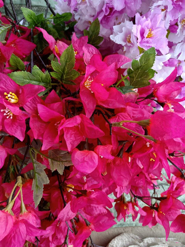 Artificial Bougainvillea Speetabilis Optional Party Garden Wedding Decoration Sakura 46Inch 120 cm Long Free Shipping