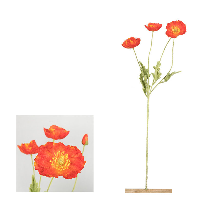 4 Heads Artificial Poppy Flower Bouquet Concise Home Room Table Decoration 60cm, Red
4 Heads Artificial Poppy Flower Bouquet Concise Home Room Table Decoration 60cm, Red