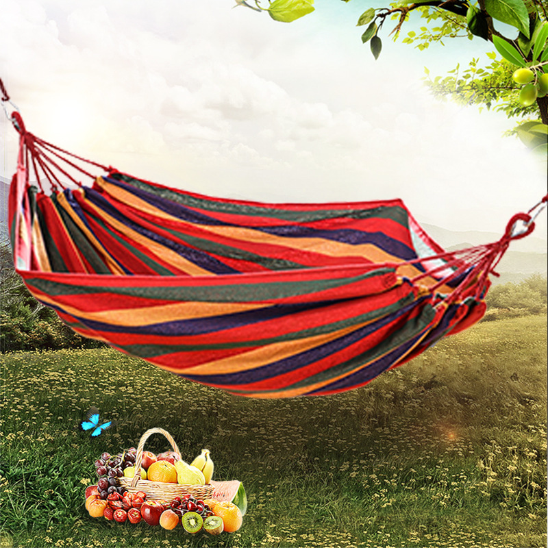 ETravel Easy Travel Hammock Outdoor Camping Single and Double Leisure Canvas Hammock Dormitory Leisure Swing Factory
ETravel Easy Travel Hammock Outdoor Camping Single and Double Leisure Canvas Hammock Dormitory Leisure Swing Factory