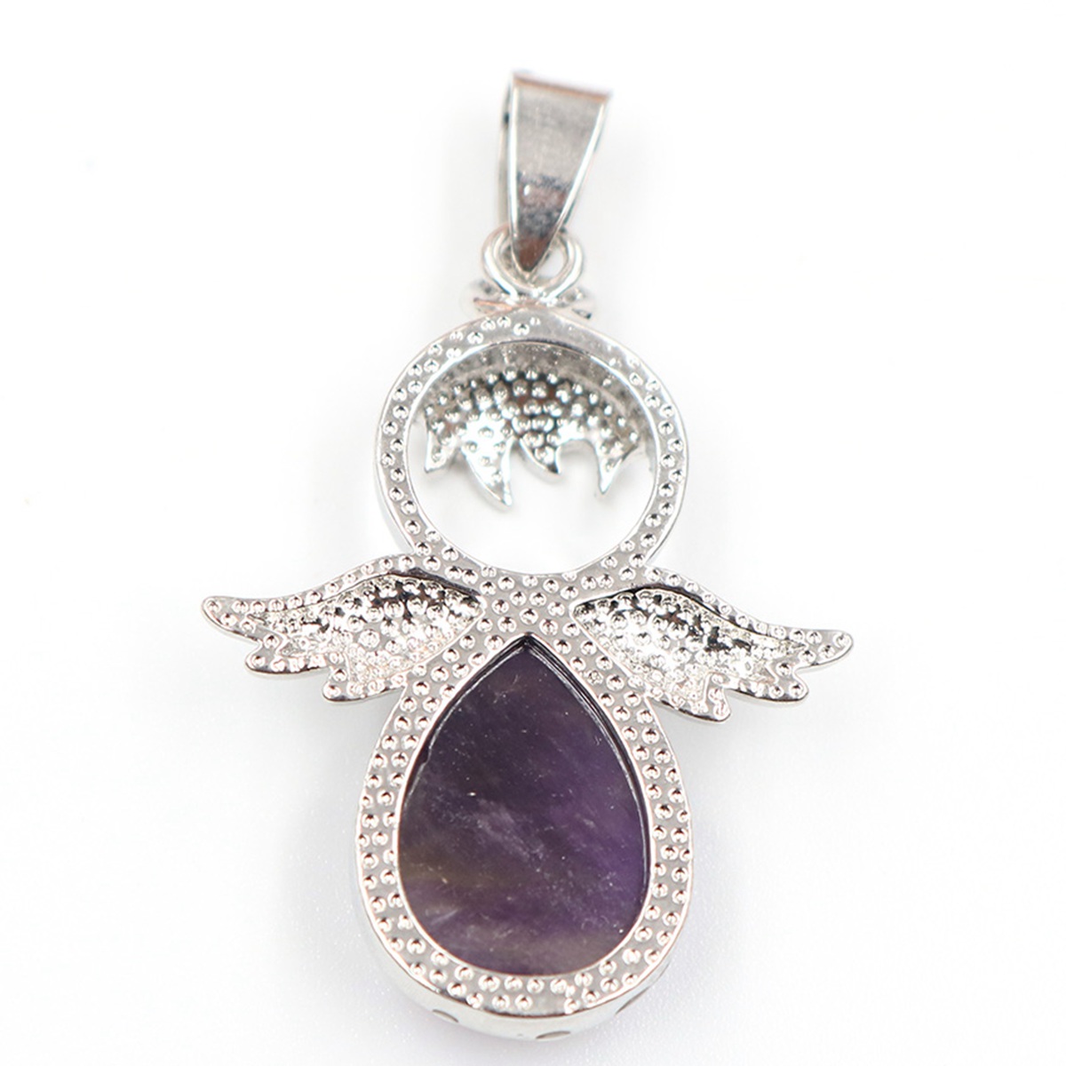 Little Angel Pendant Lady Girl Fashion Sweet Temperament Necklace Stainless Steel Natural Stone