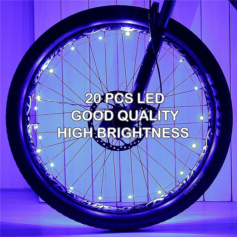 LED Bike Wheel Lights Cycling Spoke Wheel Lamp Waterproof Bright Bicycle Tire Strip Lights Cool Kids Boys Girls Bycicle Accessories,