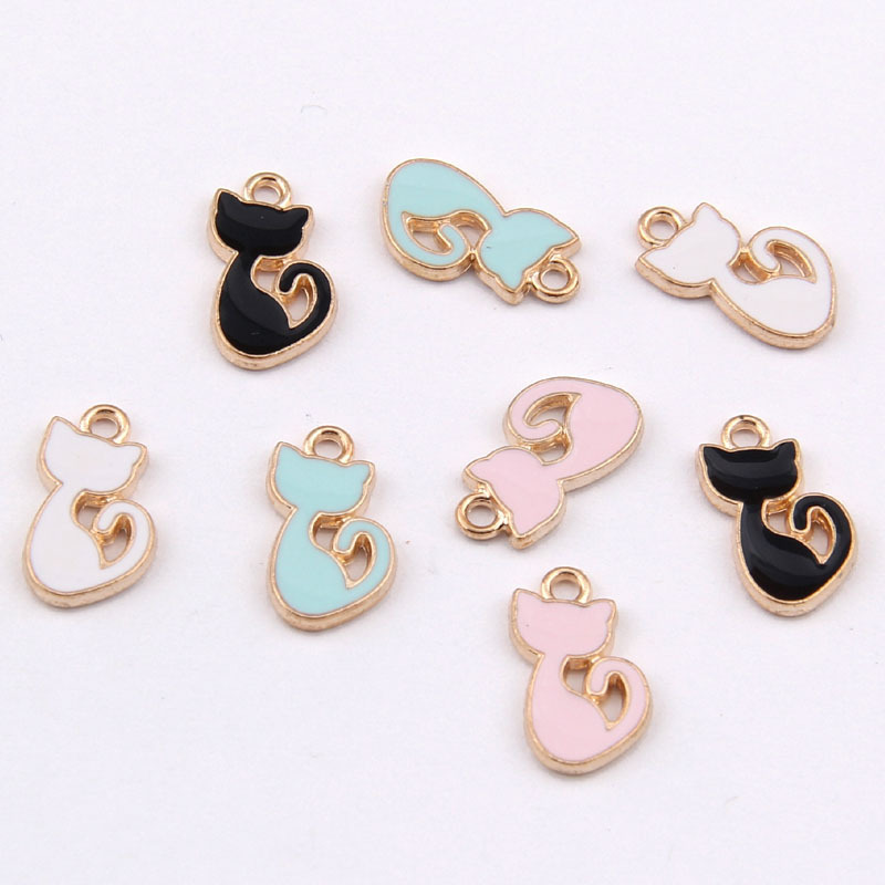 20PC Cute Cat Oil Drop Alloy Accessory Small Pendant 15*8mm Enamel Animal Cat Charms for Jewelry Making Accessories
20PC Cute Cat Oil Drop Alloy Accessory Small Pendant 15*8mm Enamel Animal Cat Charms for Jewelry Making Accessories