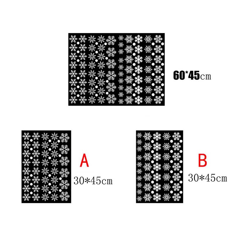 Window Glass Sticker Christmas Xmas Wall Stickers Snowflake Snow Decal New Year Merry Christmas Car Home Bedroom Party Wedding Decoration