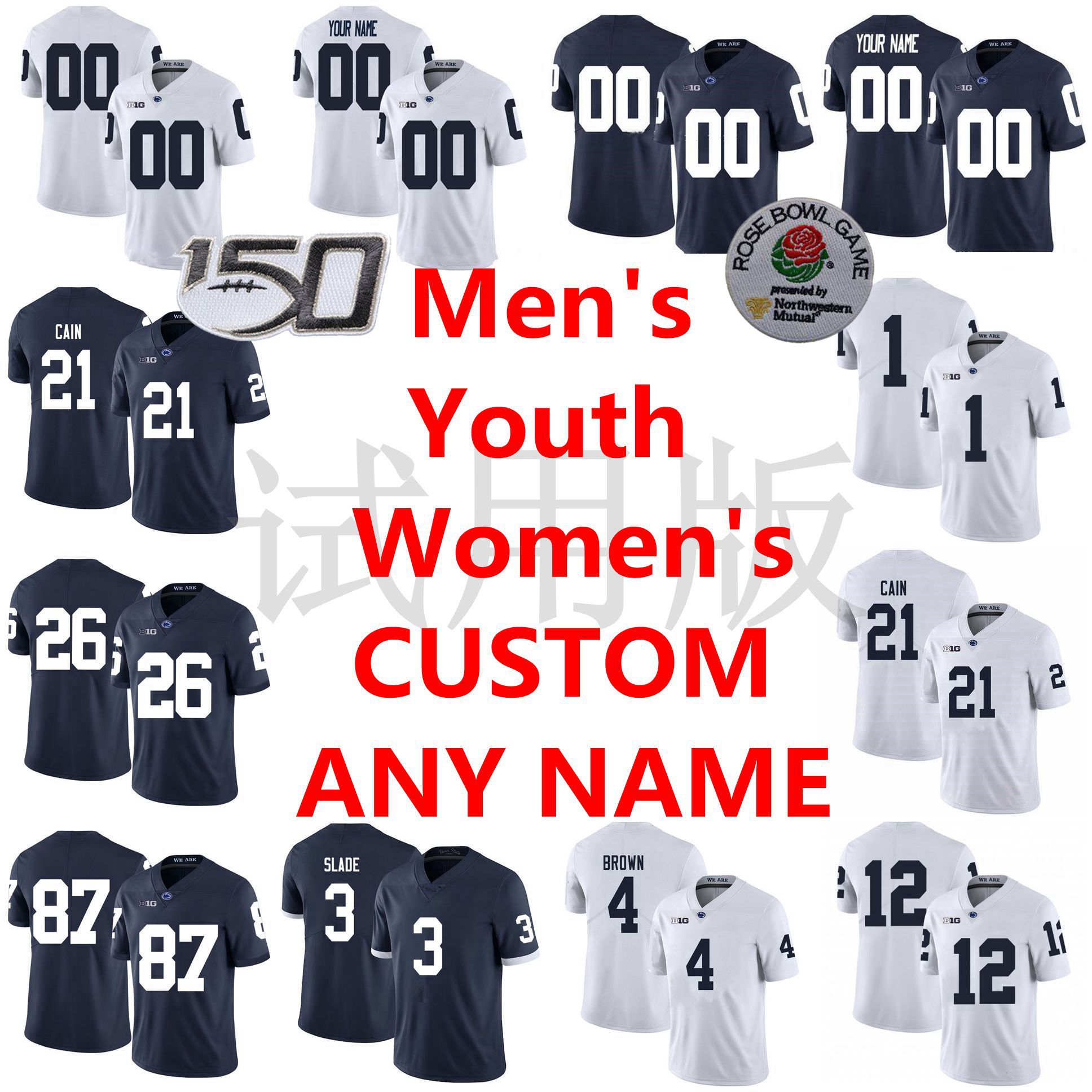 NCAA Penn State Nittany Lions Jerseys Sean Clifford Jersey KJ Hamler Noah Cain Jahan Dotson Ford Parsons Freiermuth Sanders Football Custom, Men's blue no name
NCAA Penn State Nittany Lions Jerseys Sean Clifford Jersey KJ Hamler Noah Cain Jahan Dotson Ford Parsons Freiermuth Sanders Football Custom, Men's blue no name