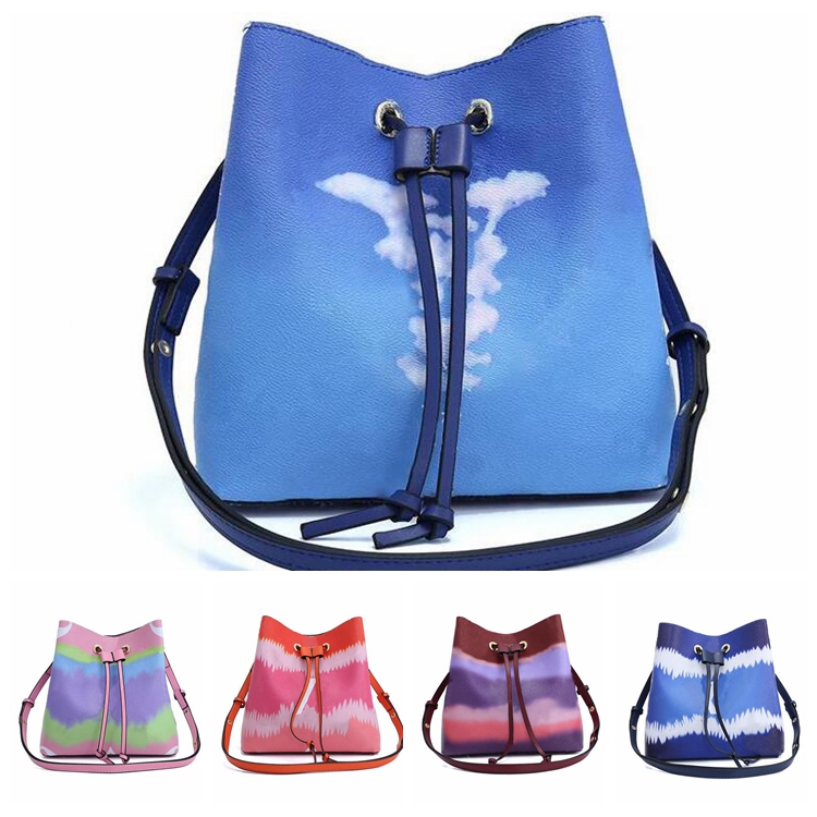 Woman Handbag Fashion Colorful Drawstring Bucket Bag Large Capacity Shoulder Bag High Quality Leather Tie Dye Shopping Bags, Multi-color
Woman Handbag Fashion Colorful Drawstring Bucket Bag Large Capacity Shoulder Bag High Quality Leather Tie Dye Shopping Bags, Multi-color