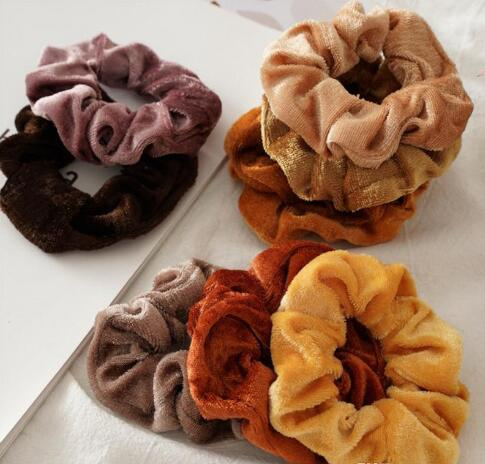 50Colors Solid Girls Velvet Elastic Hair Scrunchie Scrunchy Head Band Ponytail Hairbands Girls Hair Rope Hair Accessories GB1682