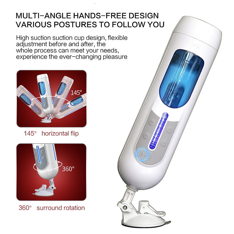 Leten A380 Sex Toys for Adults Men Portable TPE Automatic Male Hands Free Piston Vibrator Masturbation Cup Vagina Cunt Y191010