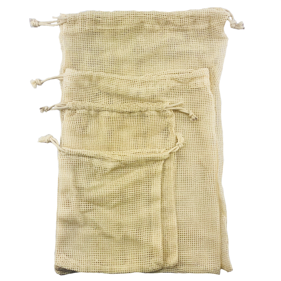 High Quality Organic Cotton Mesh Produce Net Bags Fruits Vegetable Storage Reusable Reuse Shopping Bag Set Pack, Beige
High Quality Organic Cotton Mesh Produce Net Bags Fruits Vegetable Storage Reusable Reuse Shopping Bag Set Pack, Beige