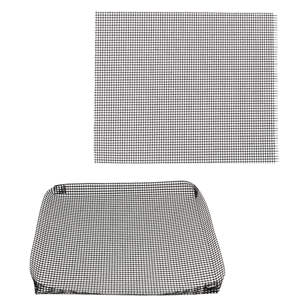 4 Pcs Non-Stick BBQ Grill Mesh Mat Teflon Grilling Mats Fish Vegetable Barbecue Accessories - Works on Smoker, Pellet, Gas, Charcoal Grill