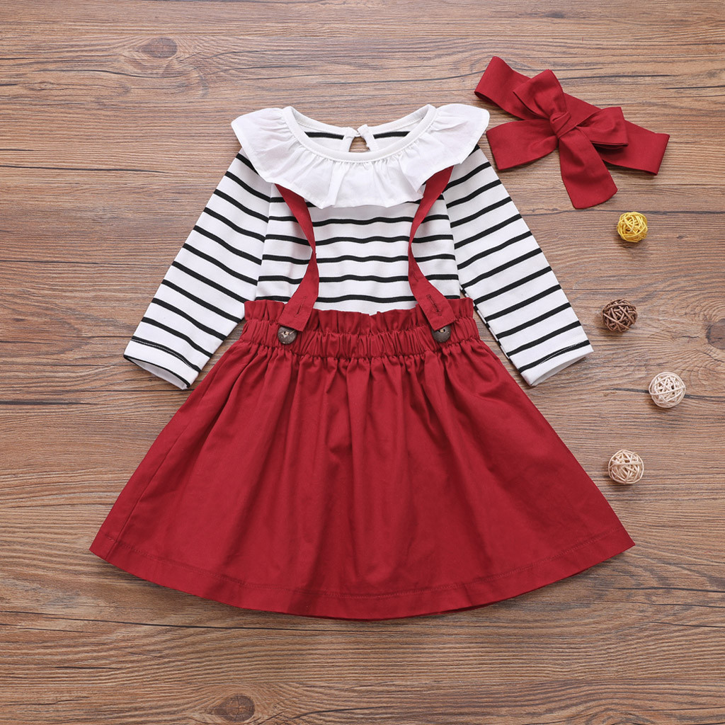 Toddler Infant Baby Girl Princess Lace Stripe Romper Suspender Skirt Outfits Set Fashion Long Sleeve Baby Girl Clothes 2019, Red
Toddler Infant Baby Girl Princess Lace Stripe Romper Suspender Skirt Outfits Set Fashion Long Sleeve Baby Girl Clothes 2019, Red