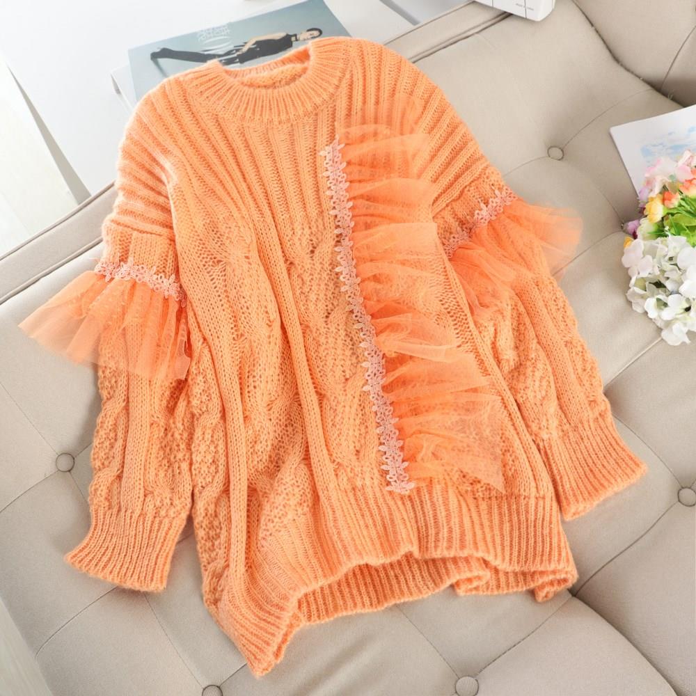 Autumn Loose Crazy Pullover Casual Women Sweater Patchwork Lace O Neck Long Sleeve Winter Sueter Mujer, Green
Autumn Loose Crazy Pullover Casual Women Sweater Patchwork Lace O Neck Long Sleeve Winter Sueter Mujer, Green