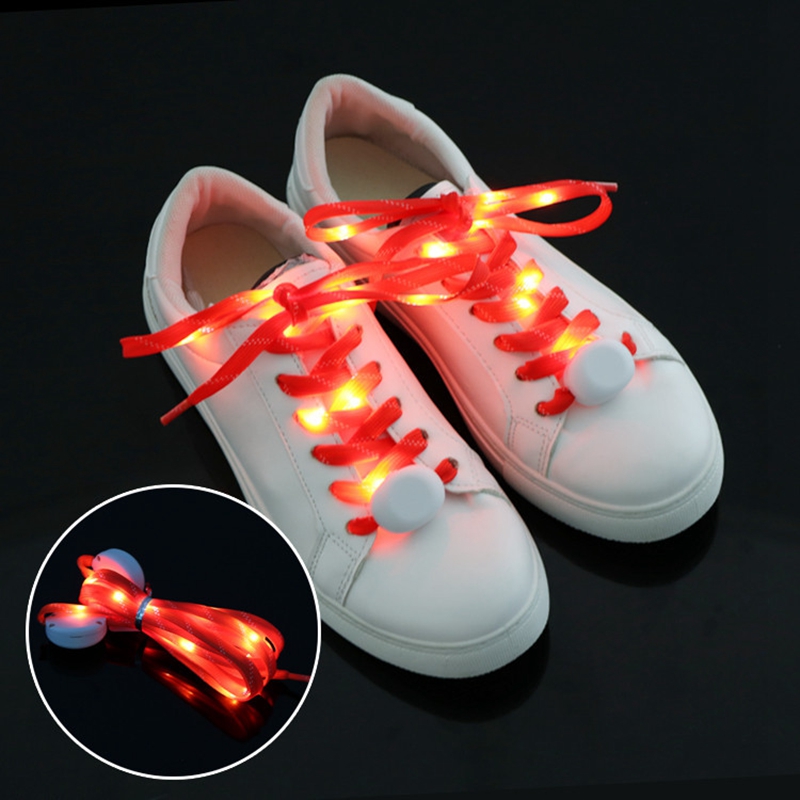 

Multi-Color LED Shoelace LED Nightlights Light Nylon Flat Luminous Glowing Flash Flashing Shoelaces Shoe laces Lace Shoestring