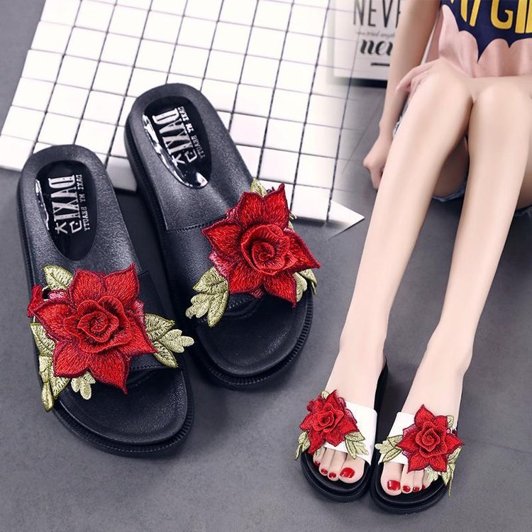 New 2020 style slippers summer women's fashion flower flat bottom sandals wear beach slippers Womens Cute Womens Shoes, White
New 2020 style slippers summer women's fashion flower flat bottom sandals wear beach slippers Womens Cute Womens Shoes, White