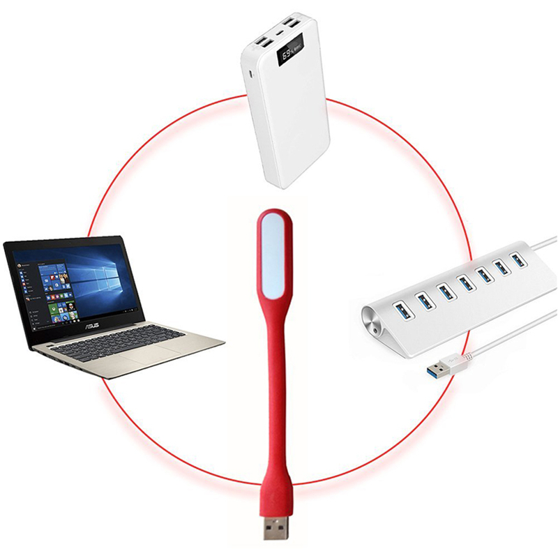 Portable 5V 1.2W LED Lamp Mini USB table light Reading Lighting Protect Eye Lights for Power bank Comupter Notebook