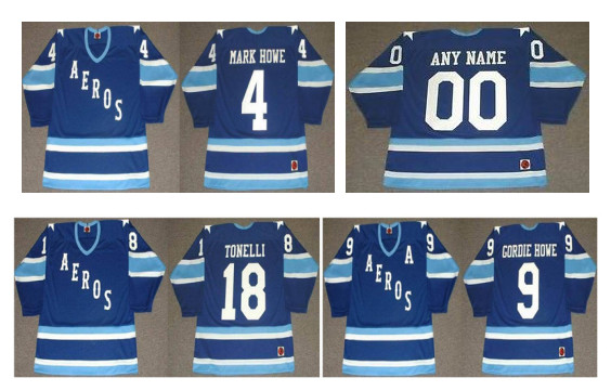 Vintage Houston Aeros Jersey 4 MARK HOWE 9 GORDIE HOWE 18 JOHN TONELLI Blue Custom Any Name Number Retro CCM Hockey Jerseys
Vintage Houston Aeros Jersey 4 MARK HOWE 9 GORDIE HOWE 18 JOHN TONELLI Blue Custom Any Name Number Retro CCM Hockey Jerseys